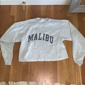 cropped malibu sweatshirt